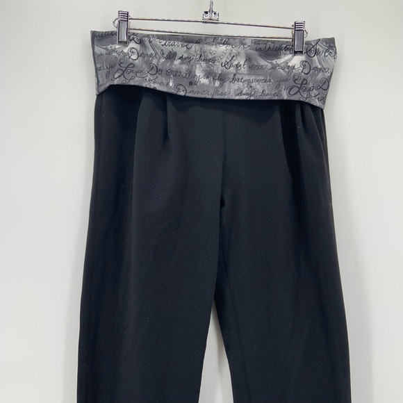 Vintage Lululemon Stirrup Joggers Womens 6 Black Manifesto Yoga Dance Y2K Preppy - Picture 9 of 12